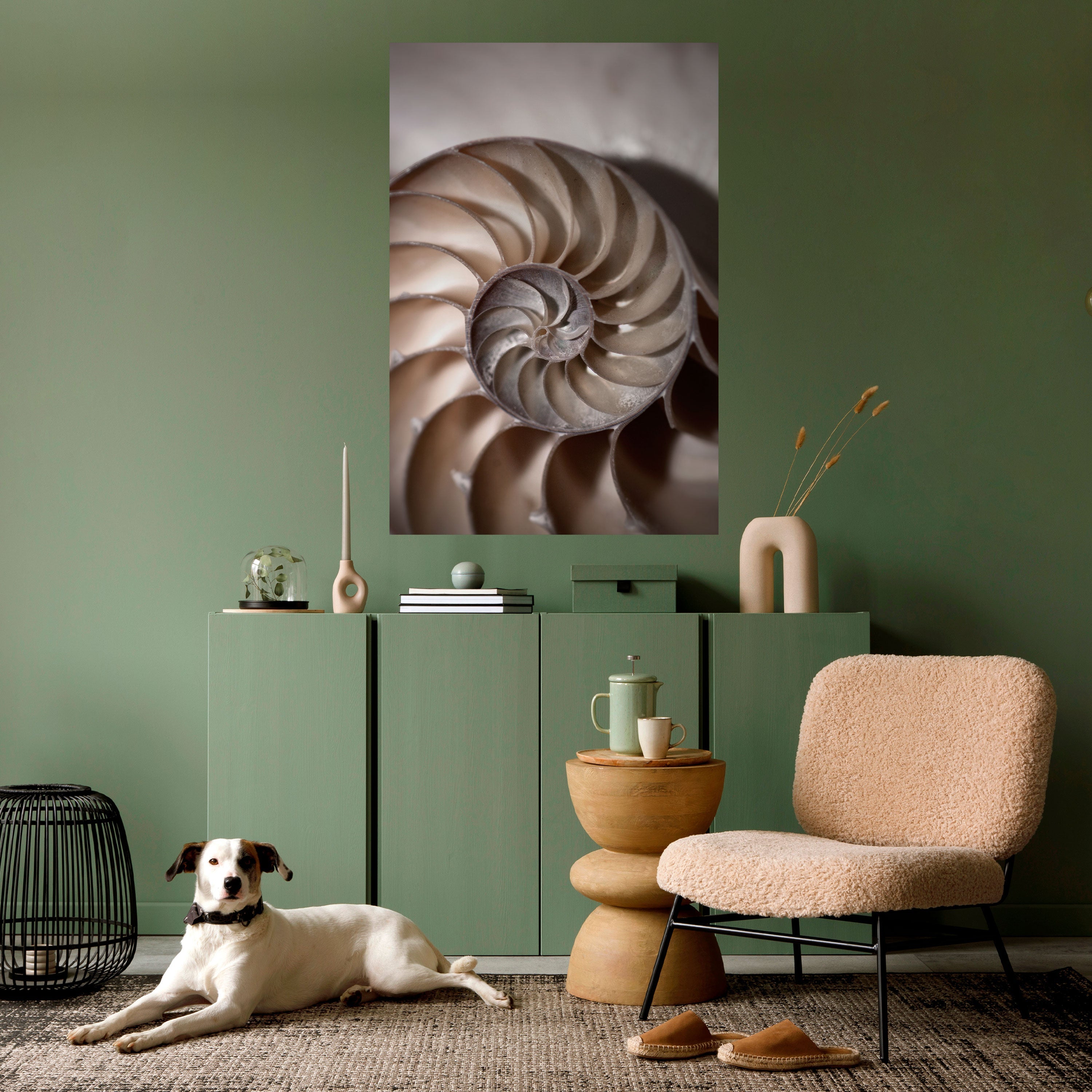 WHISPERS OF SHELLS Vertikales Poster zum Abziehen und Aufkleben