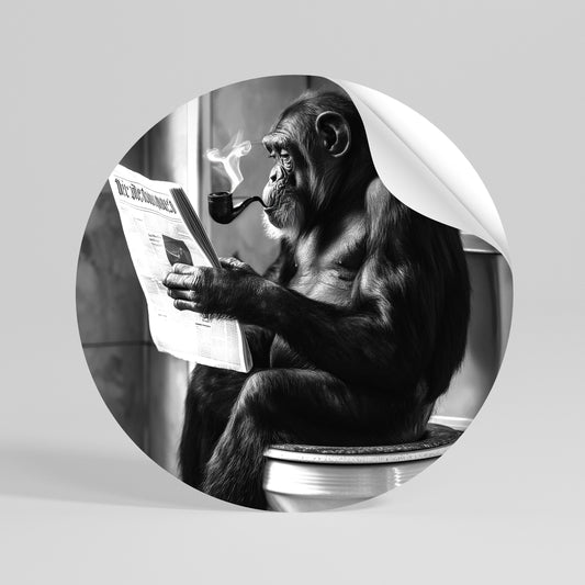 A MOMENT OF CALM Runder Wandsticker zum Abziehen und Aufkleben