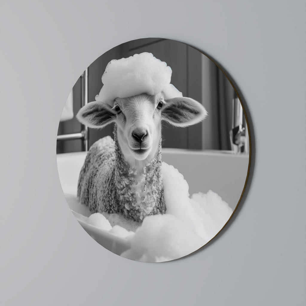 Runde Wandkunst „Bubble Bath BAA“