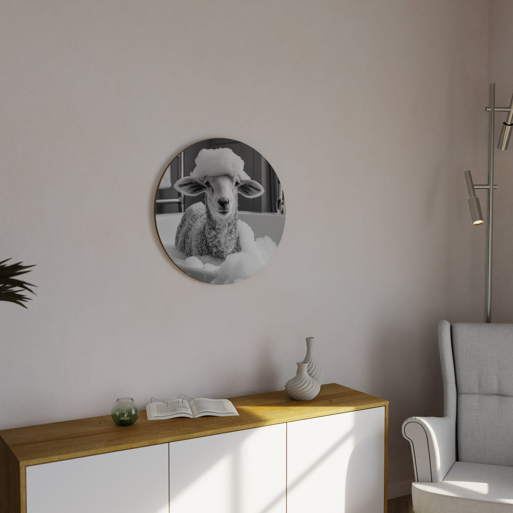 Runde Wandkunst „Bubble Bath BAA“