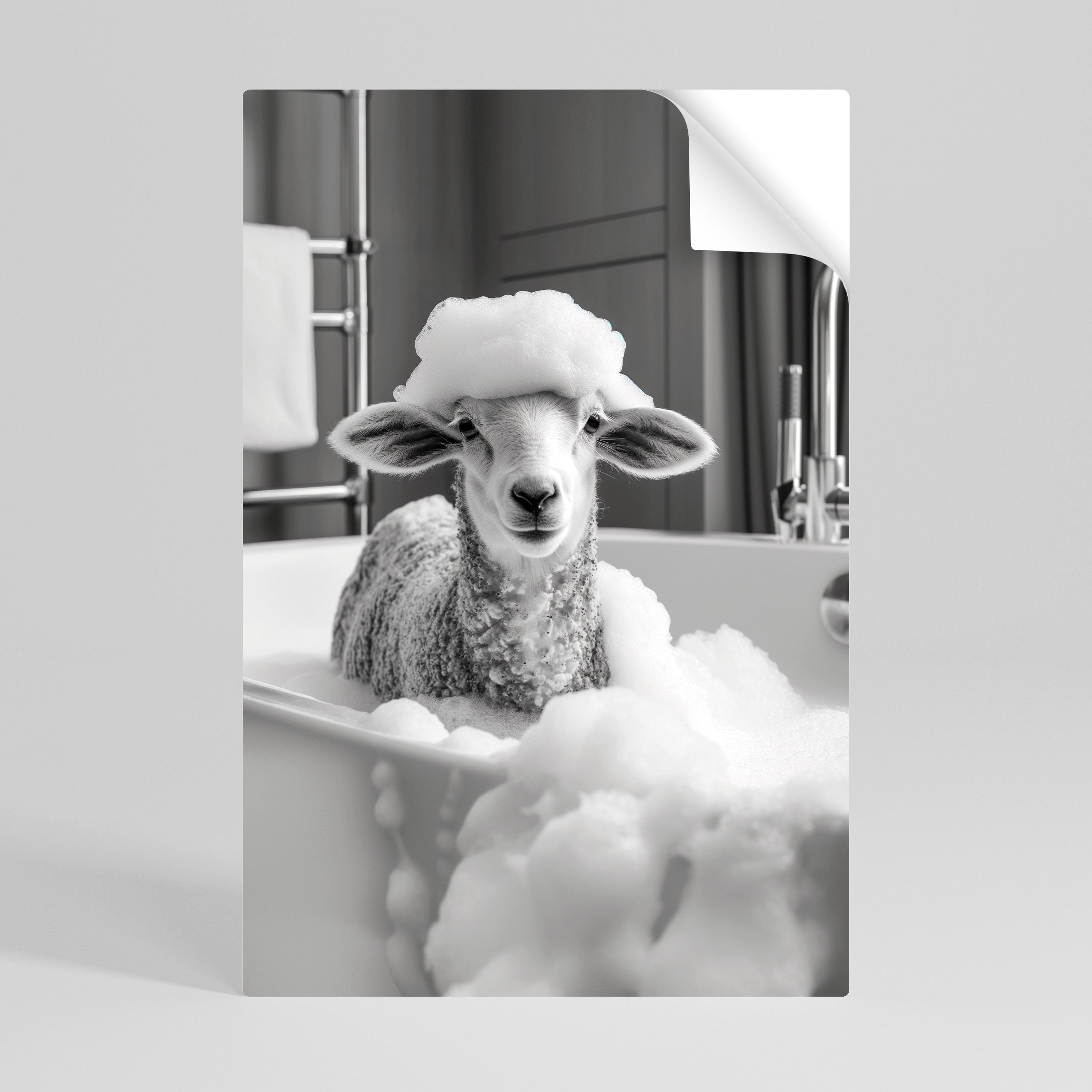 BUBBLE BATH BAA Vertikales Poster zum Abziehen und Aufkleben