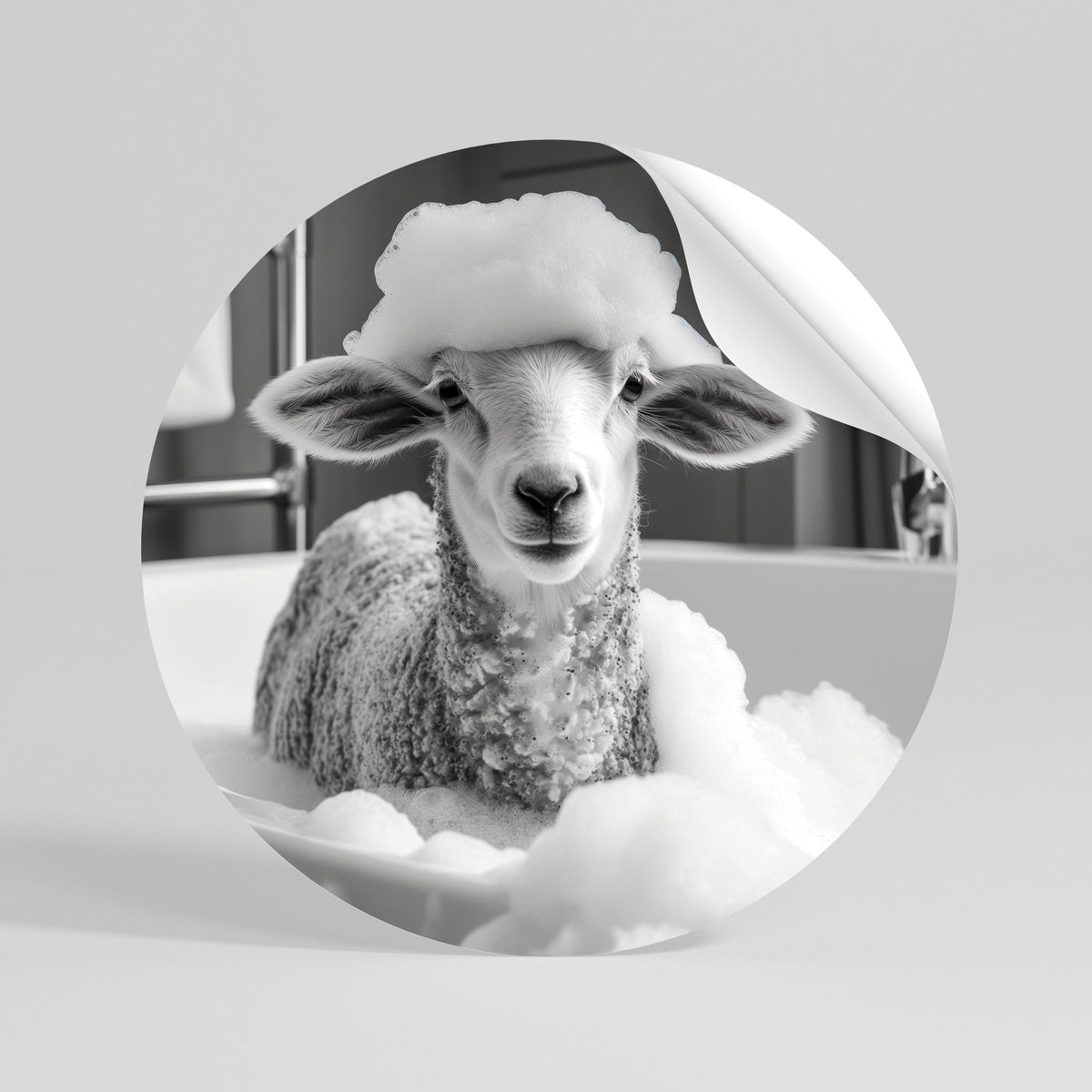 BUBBLE BATH BAA Runder Wandsticker zum Abziehen und Aufkleben