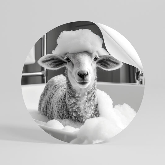 BUBBLE BATH BAA Runder Wandsticker zum Abziehen und Aufkleben