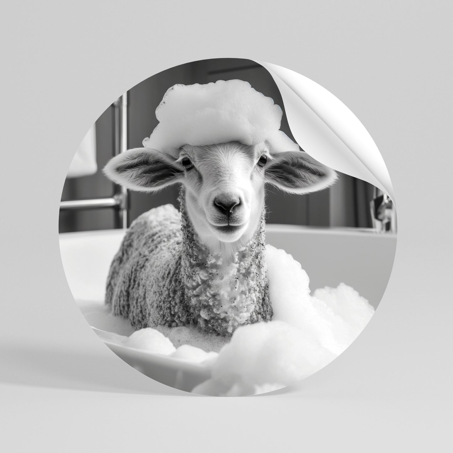 BUBBLE BATH BAA Runder Wandsticker zum Abziehen und Aufkleben