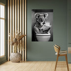 TOILET TIME TALES Selbstklebendes Poster - Hochformat