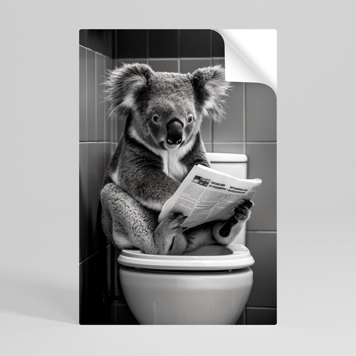 TOILET TIME TALES Selbstklebendes Poster - Hochformat