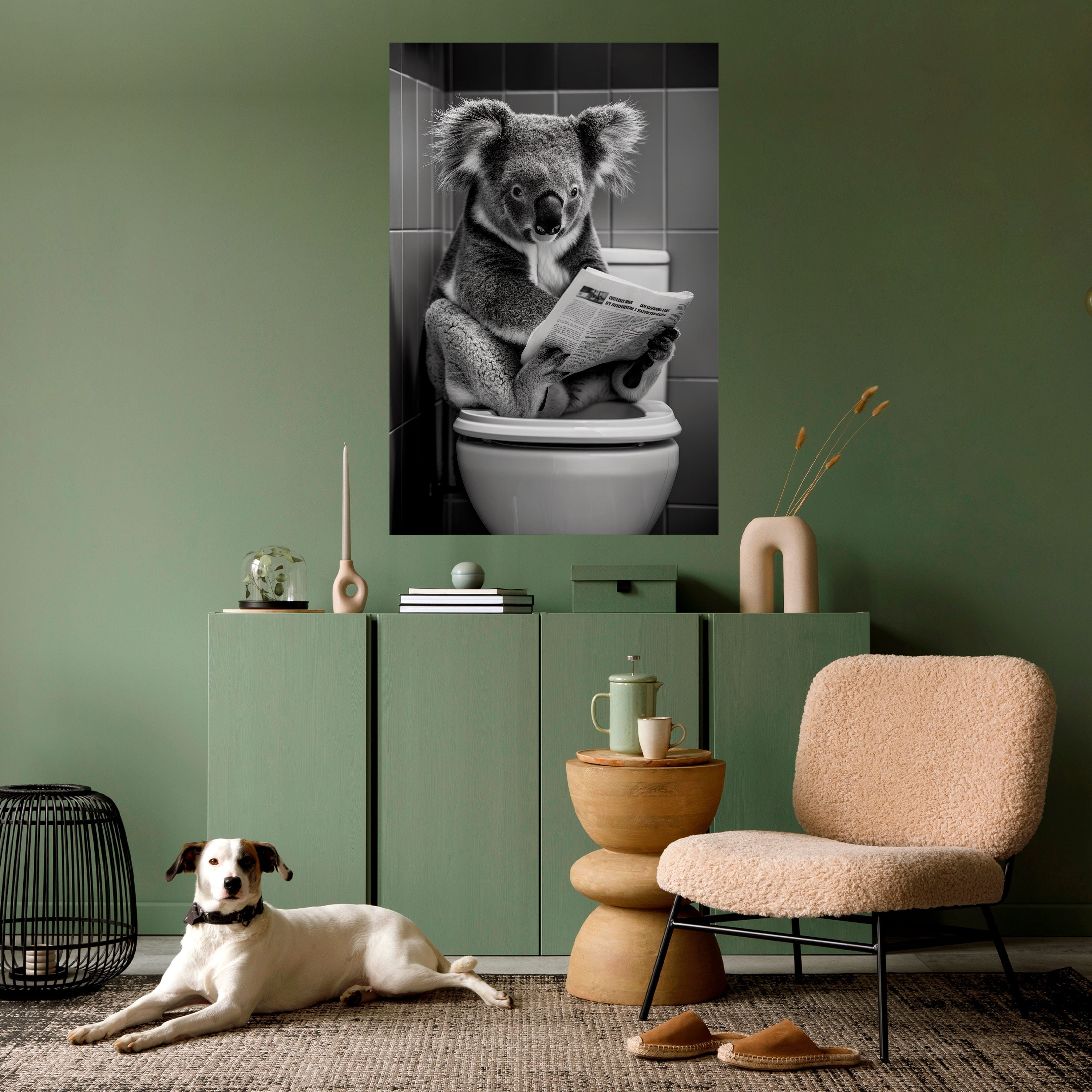 TOILET TIME TALES Vertikales Poster zum Abziehen und Aufkleben