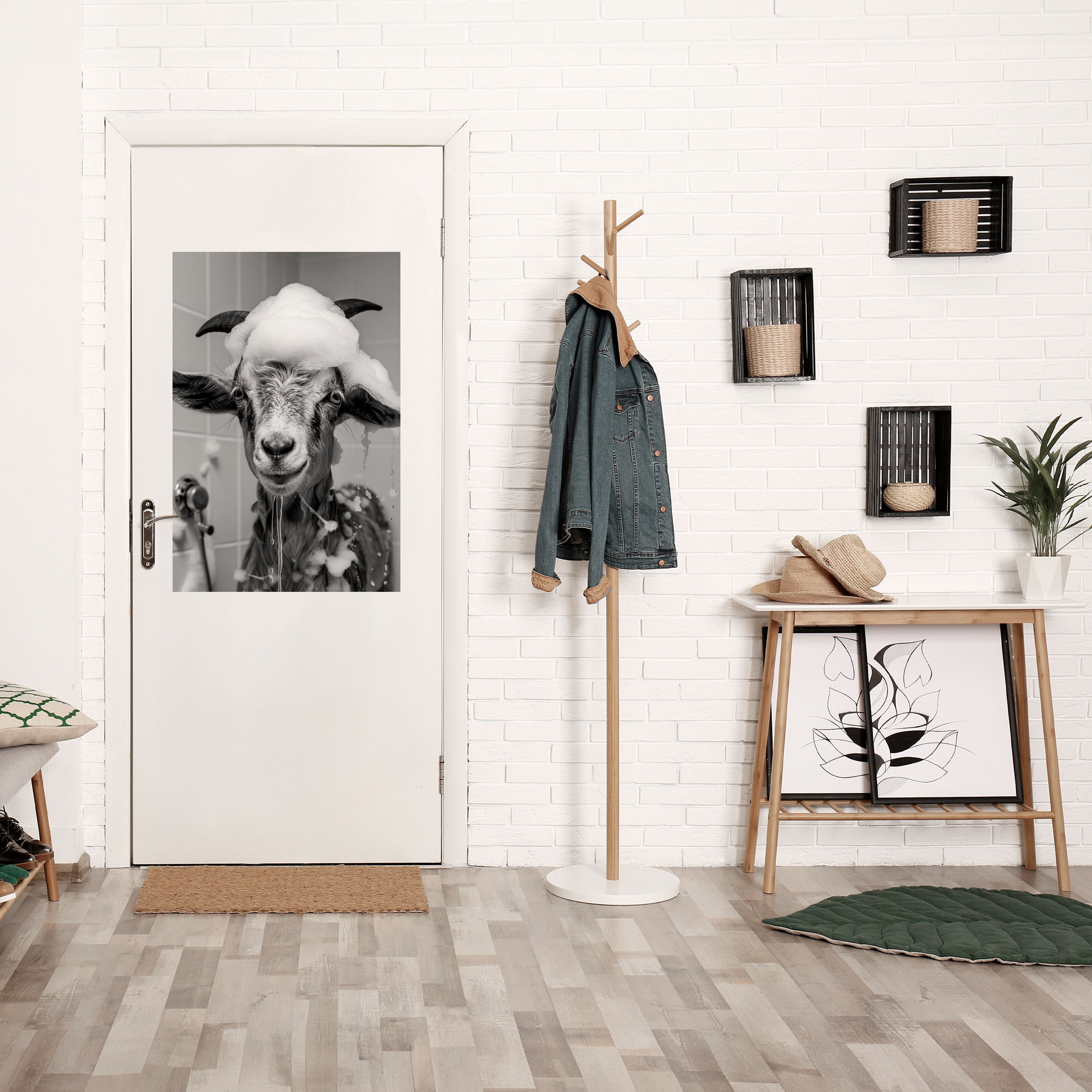 SOAPY GOAT GIGGLES Vertikales Poster zum Abziehen und Aufkleben