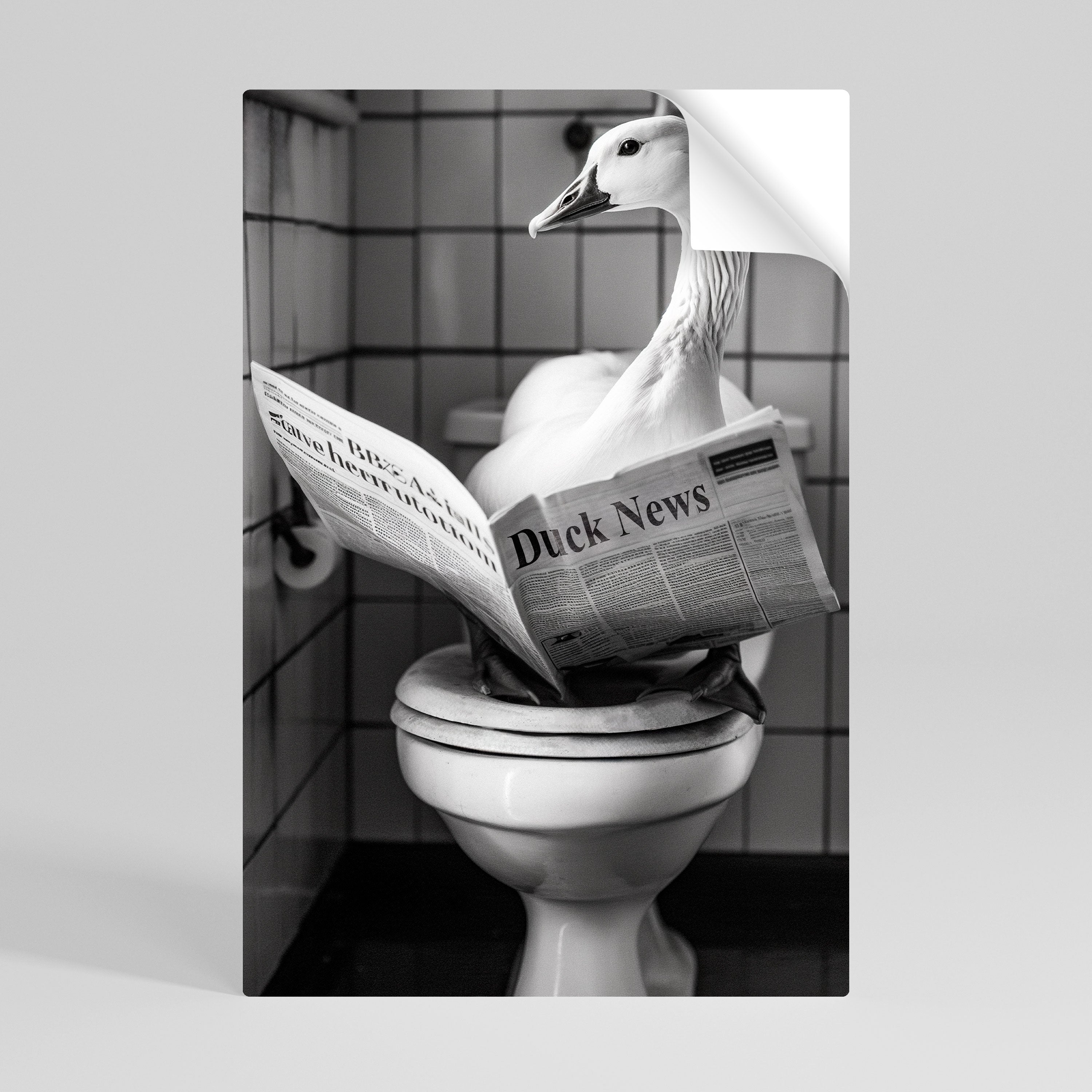 DUCKTAILS AND TIDBITS Peel and Stick Vertical Poster