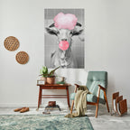 BUBBLEGUM BOVINE BLISS Selbstklebendes Poster - Hochformat