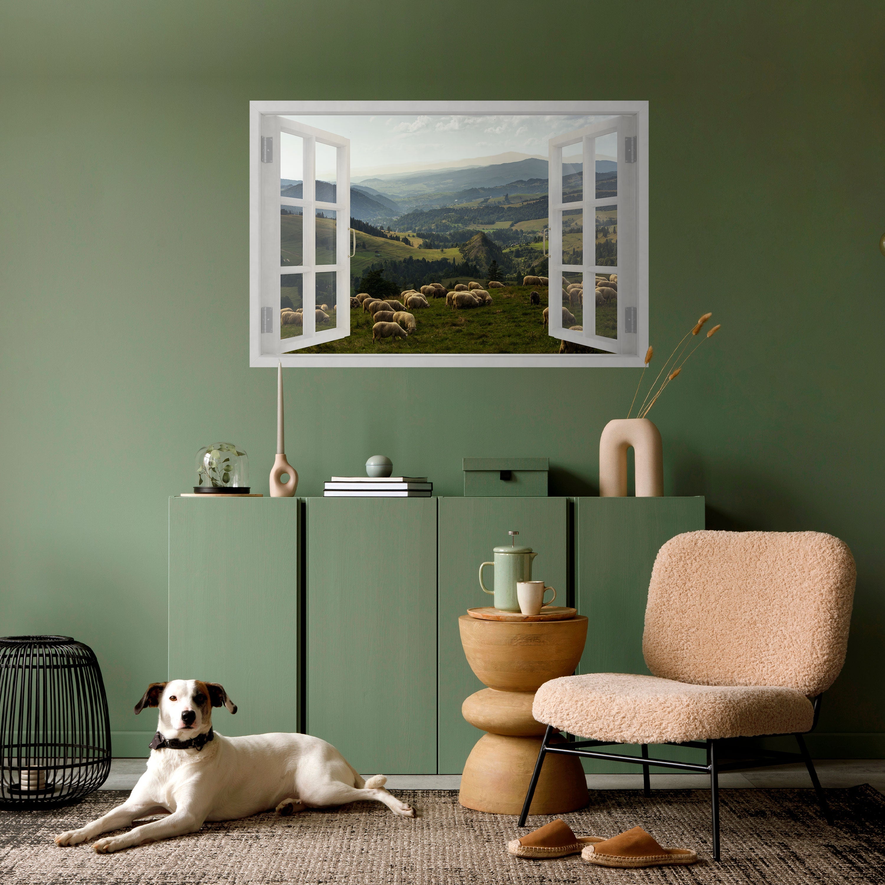 WILD PASTURES VIEW Horizontales Poster zum Abziehen und Aufkleben
