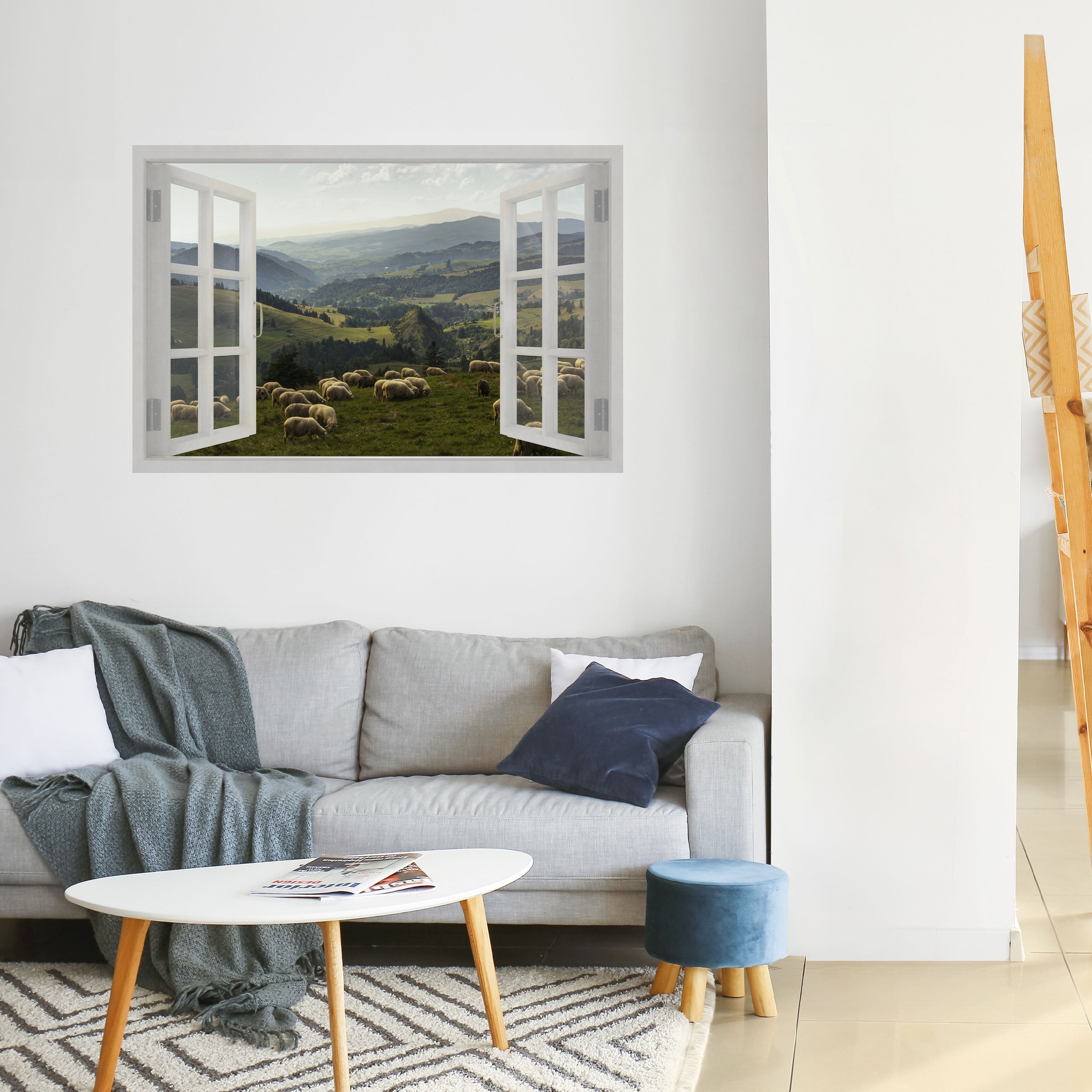WILD PASTURES VIEW Horizontales Poster zum Abziehen und Aufkleben
