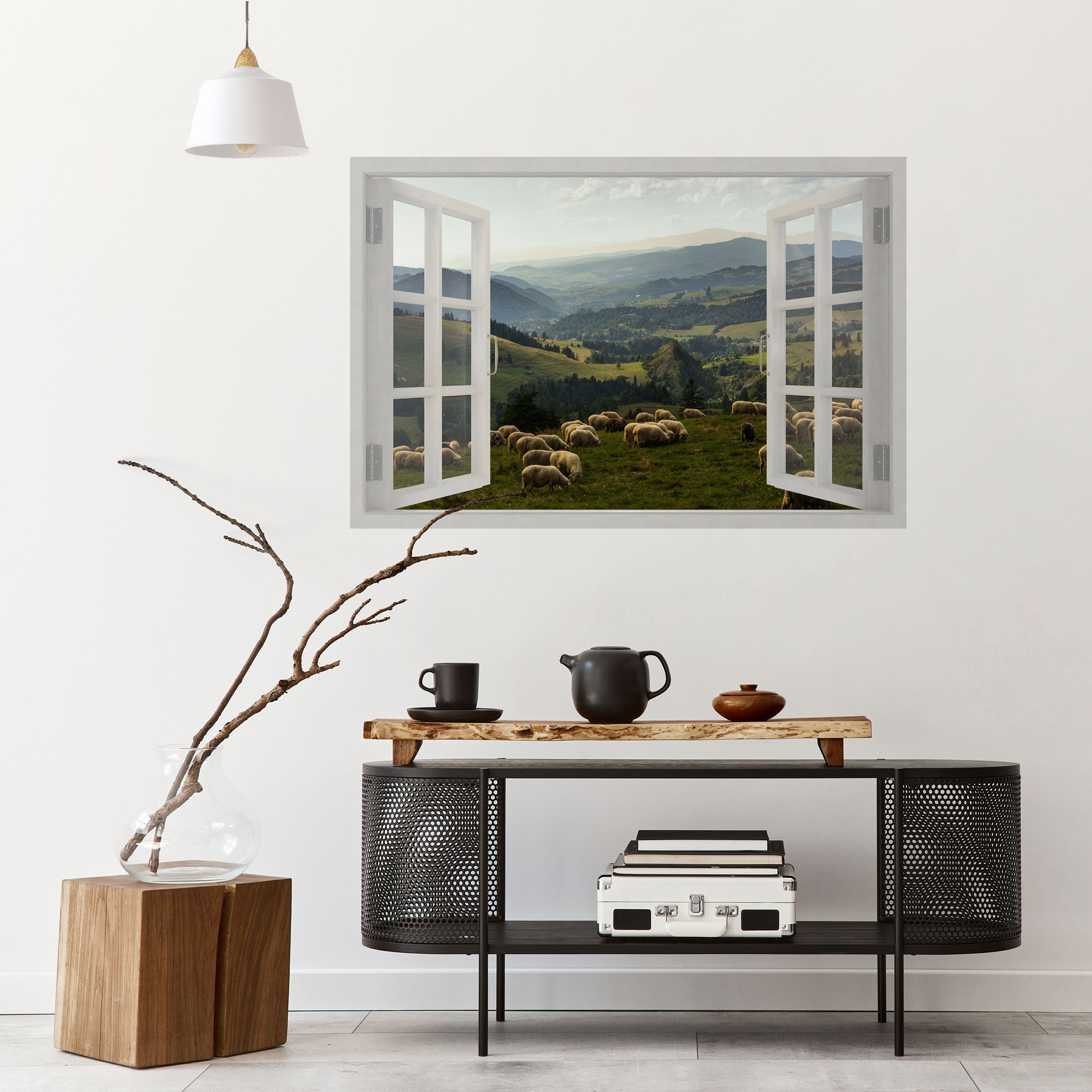 WILD PASTURES VIEW Horizontales Poster zum Abziehen und Aufkleben
