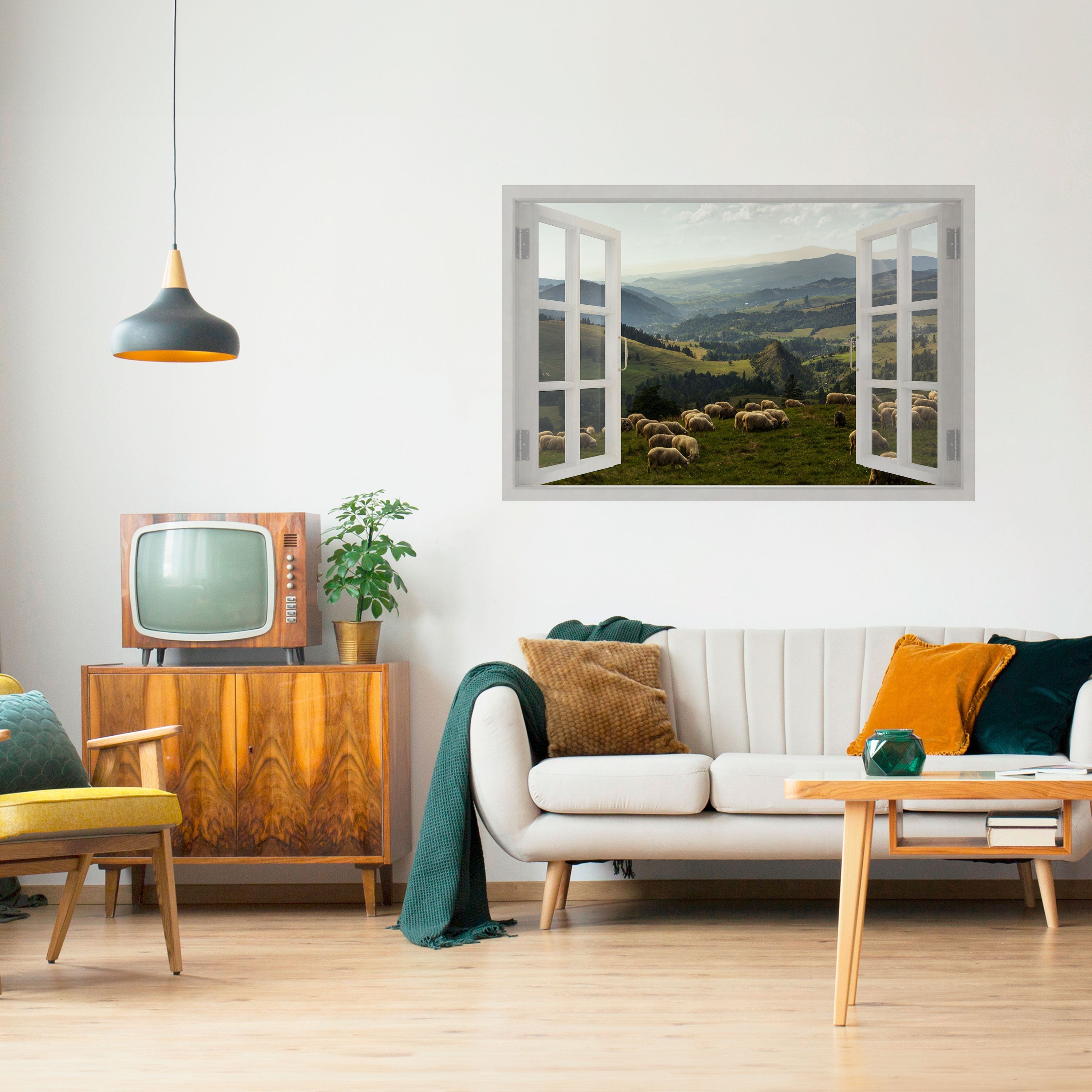 WILD PASTURES VIEW Horizontales Poster zum Abziehen und Aufkleben