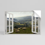 WILD PASTURES VIEW Peel and Stick Horizontal Poster
