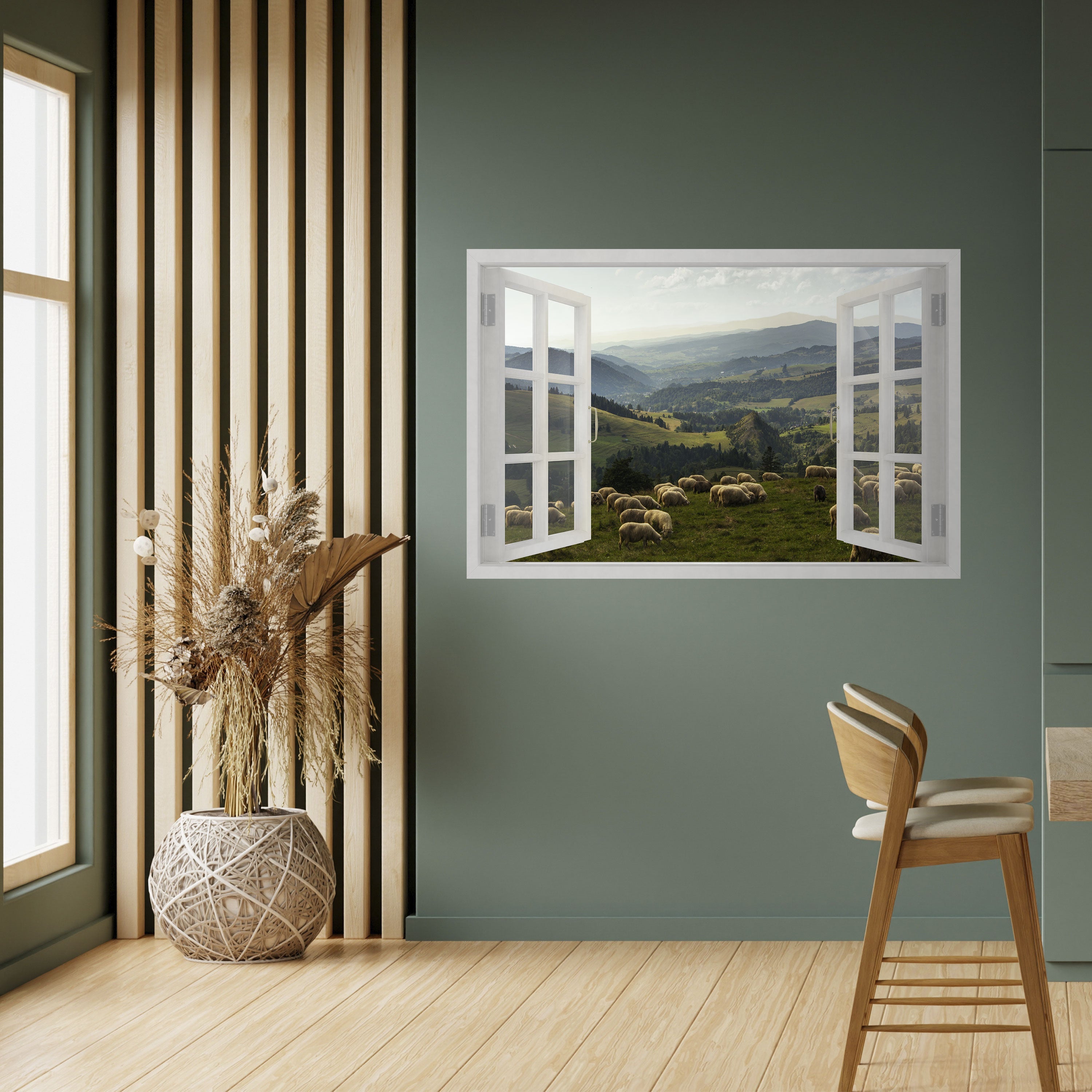 WILD PASTURES VIEW Horizontales Poster zum Abziehen und Aufkleben
