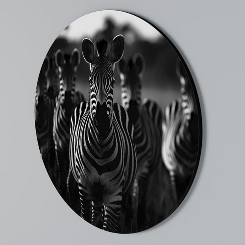 STRIPED SYMPHONY SAGA Rundes Wandbild