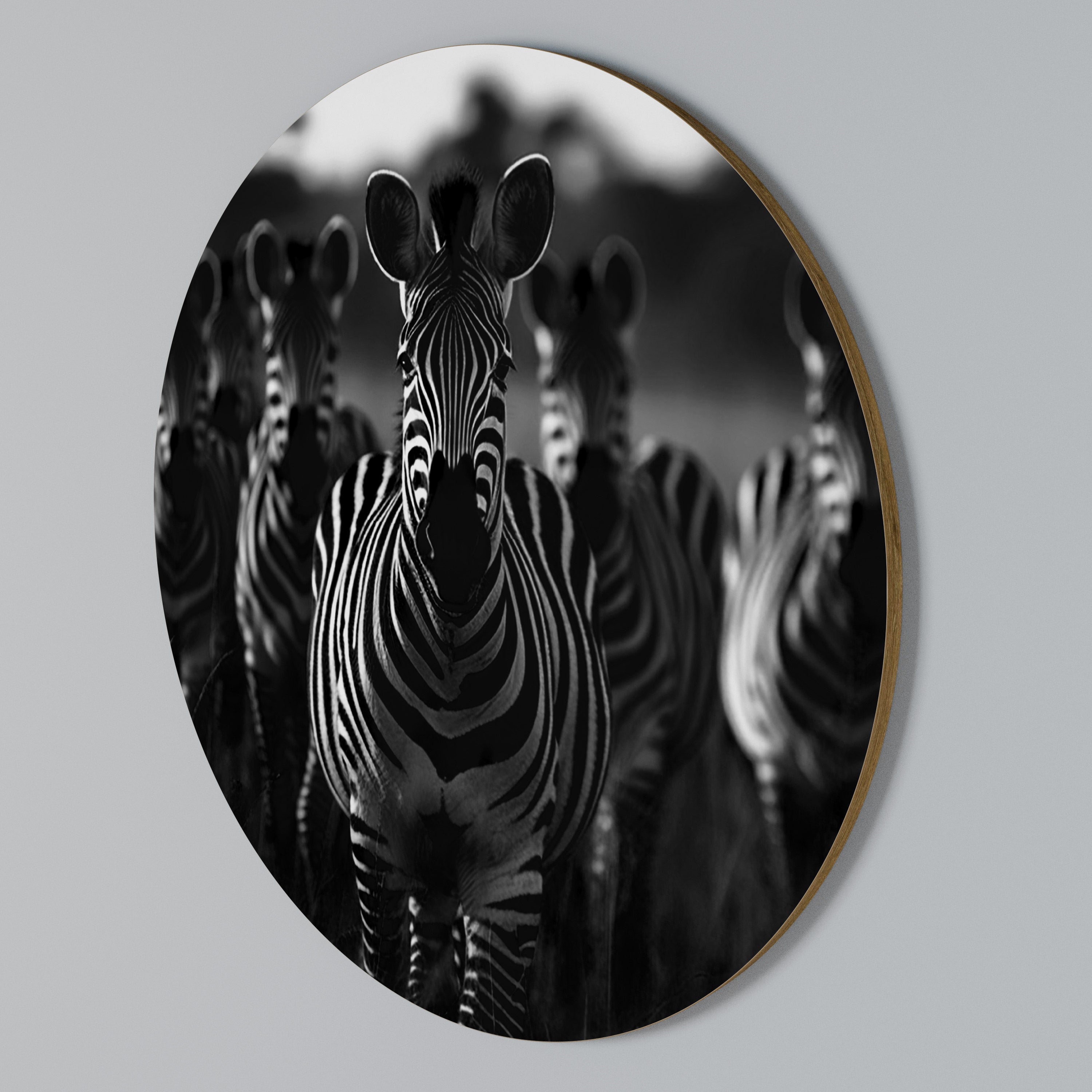 STRIPED SYMPHONY SAGA Rundes Wandbild