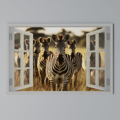 STRIPED SERENADE OUTSIDE Horizontal Canvas Print
