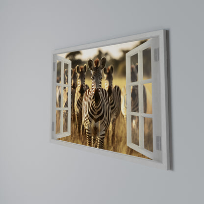 STRIPED SERENADE OUTSIDE Horizontal Canvas Print