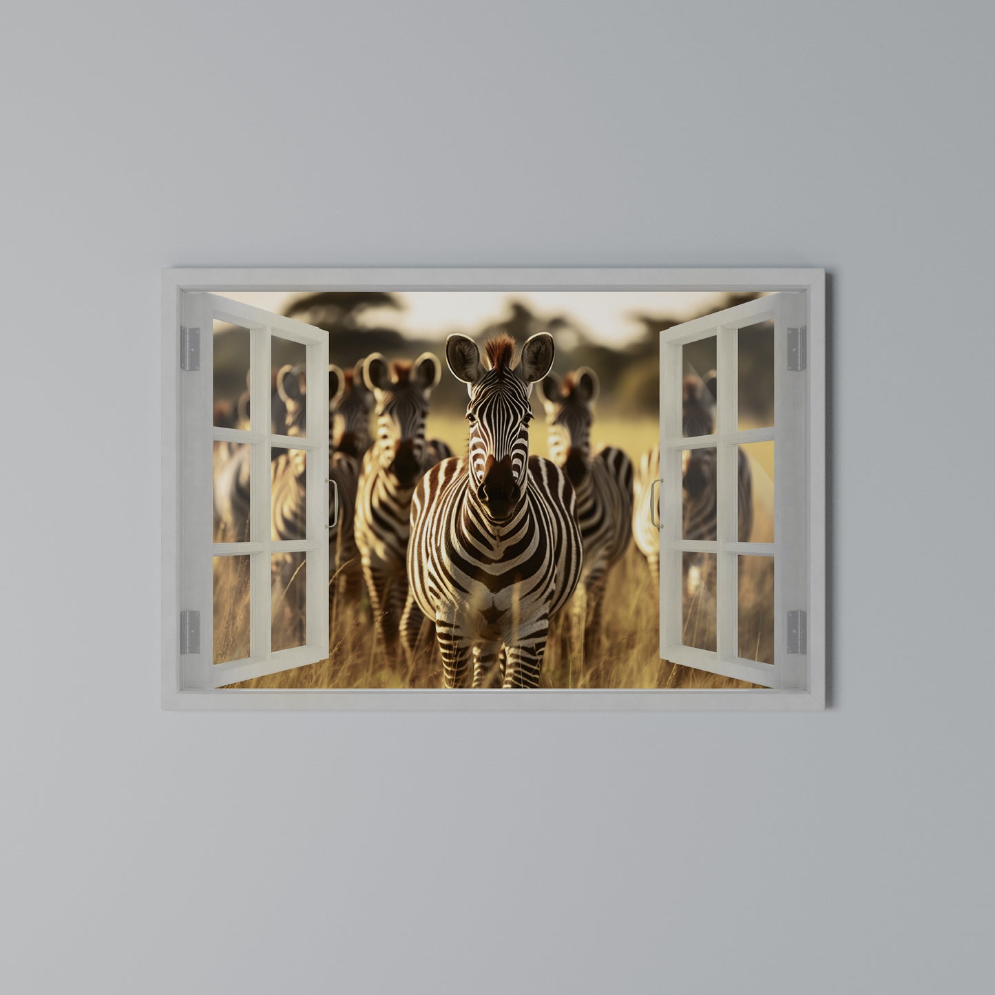STRIPED SERENADE OUTSIDE Horizontal Canvas Print