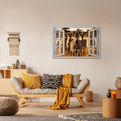 STRIPED SERENADE OUTSIDE Horizontal Canvas Print