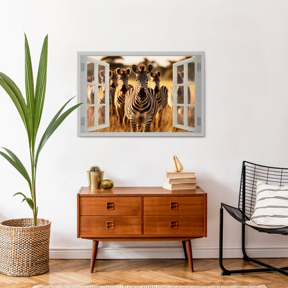 STRIPED SERENADE OUTSIDE Horizontal Canvas Print