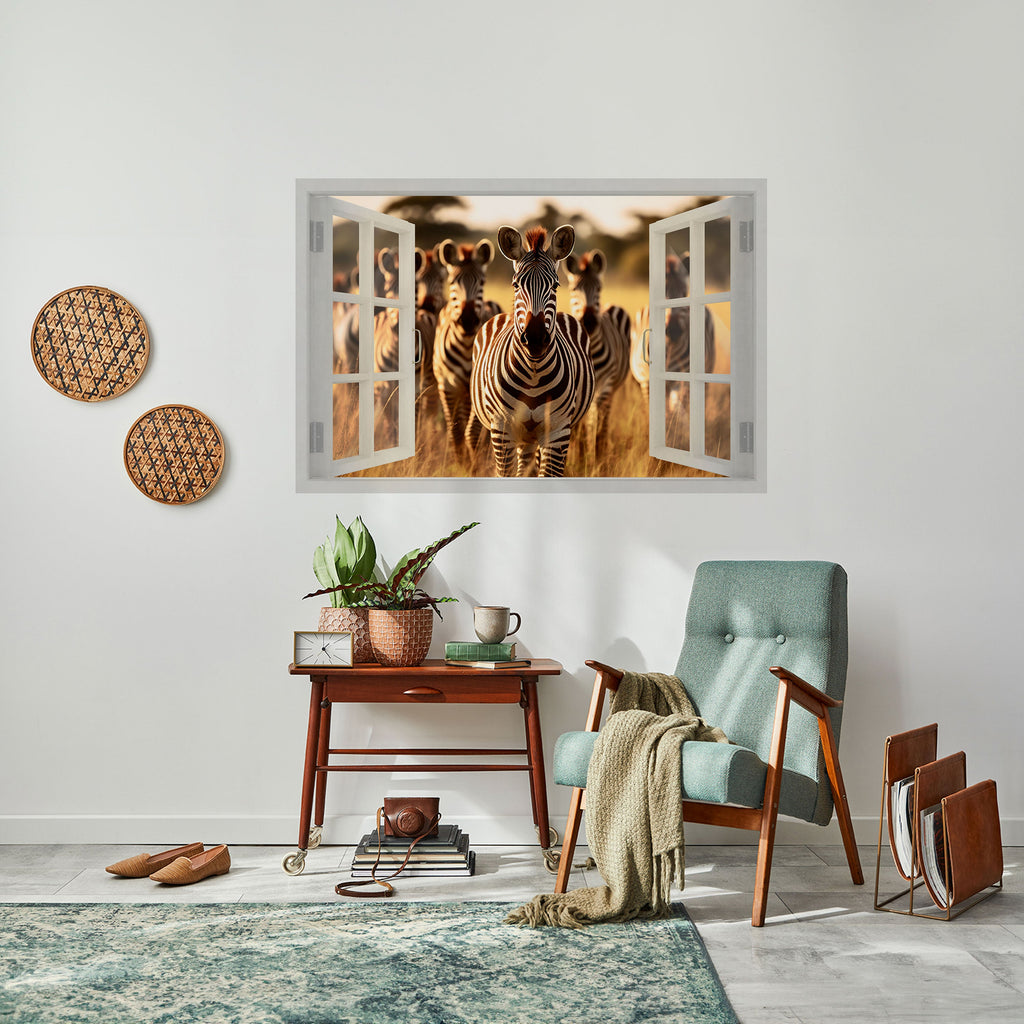 Horizontales Poster „Striped Serenade Outside“ zum Abziehen und Aufkleben