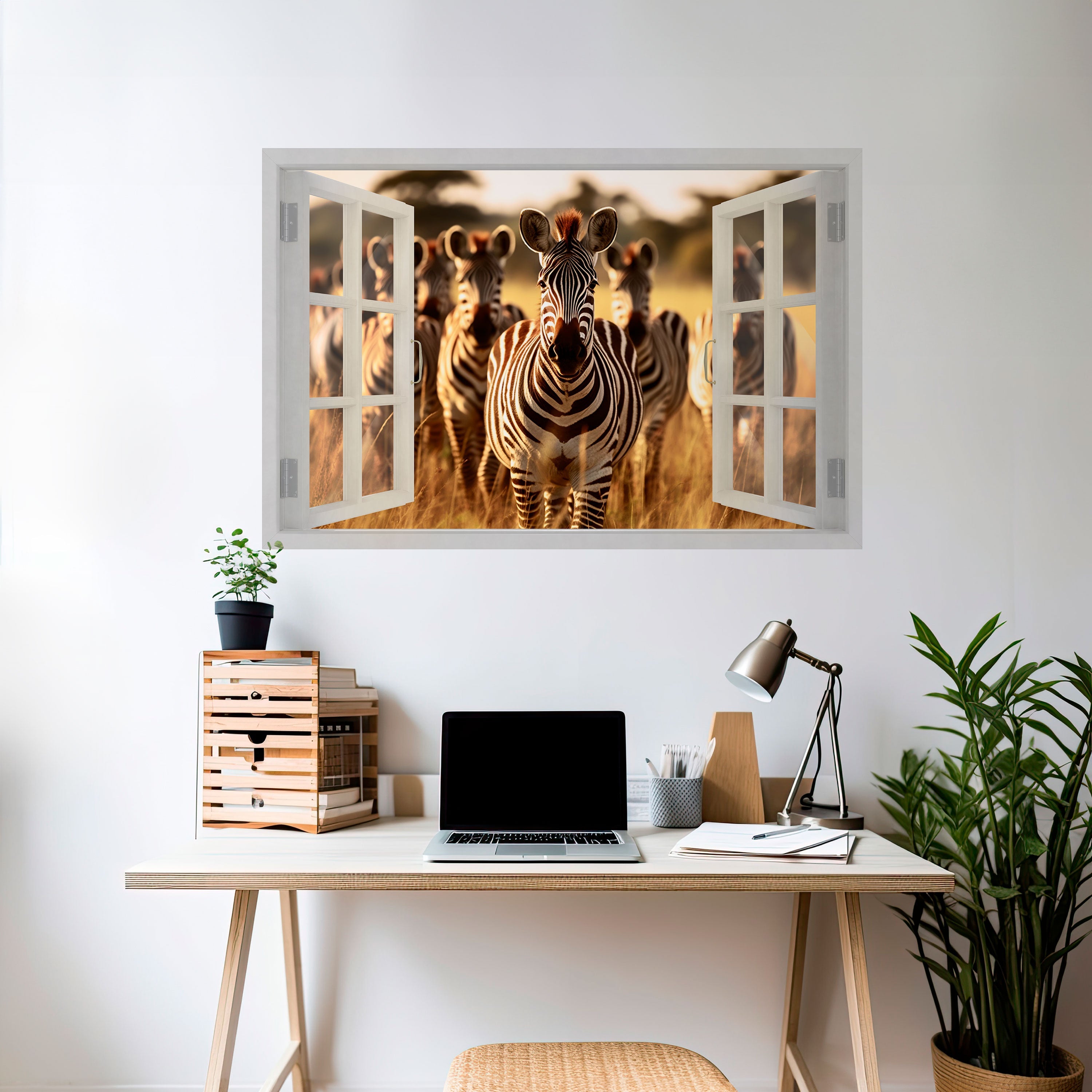 Horizontales Poster „Striped Serenade Outside“ zum Abziehen und Aufkleben