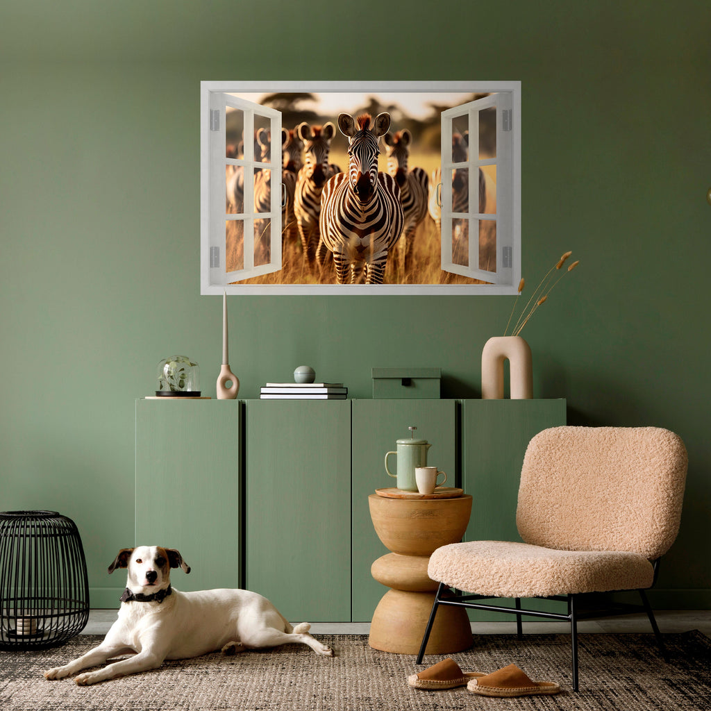 Horizontales Poster „Striped Serenade Outside“ zum Abziehen und Aufkleben