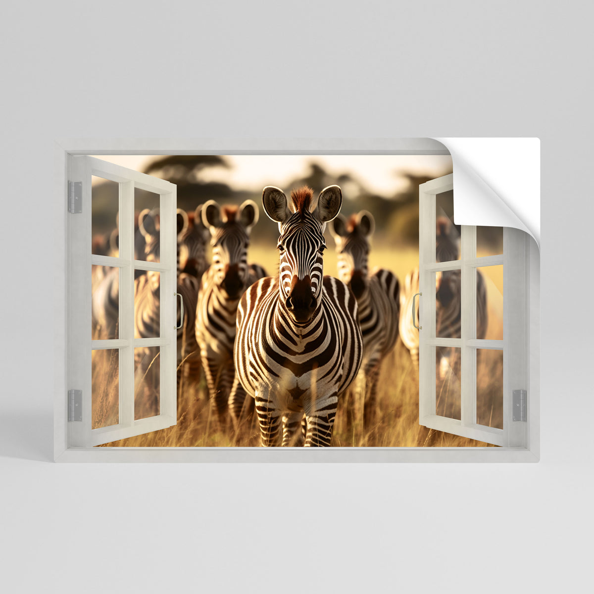 STRIPED SERENADE OUTSIDE Peel and Stick Horizontal Poster