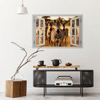 STRIPED SERENADE OUTSIDE Peel and Stick Horizontal Poster