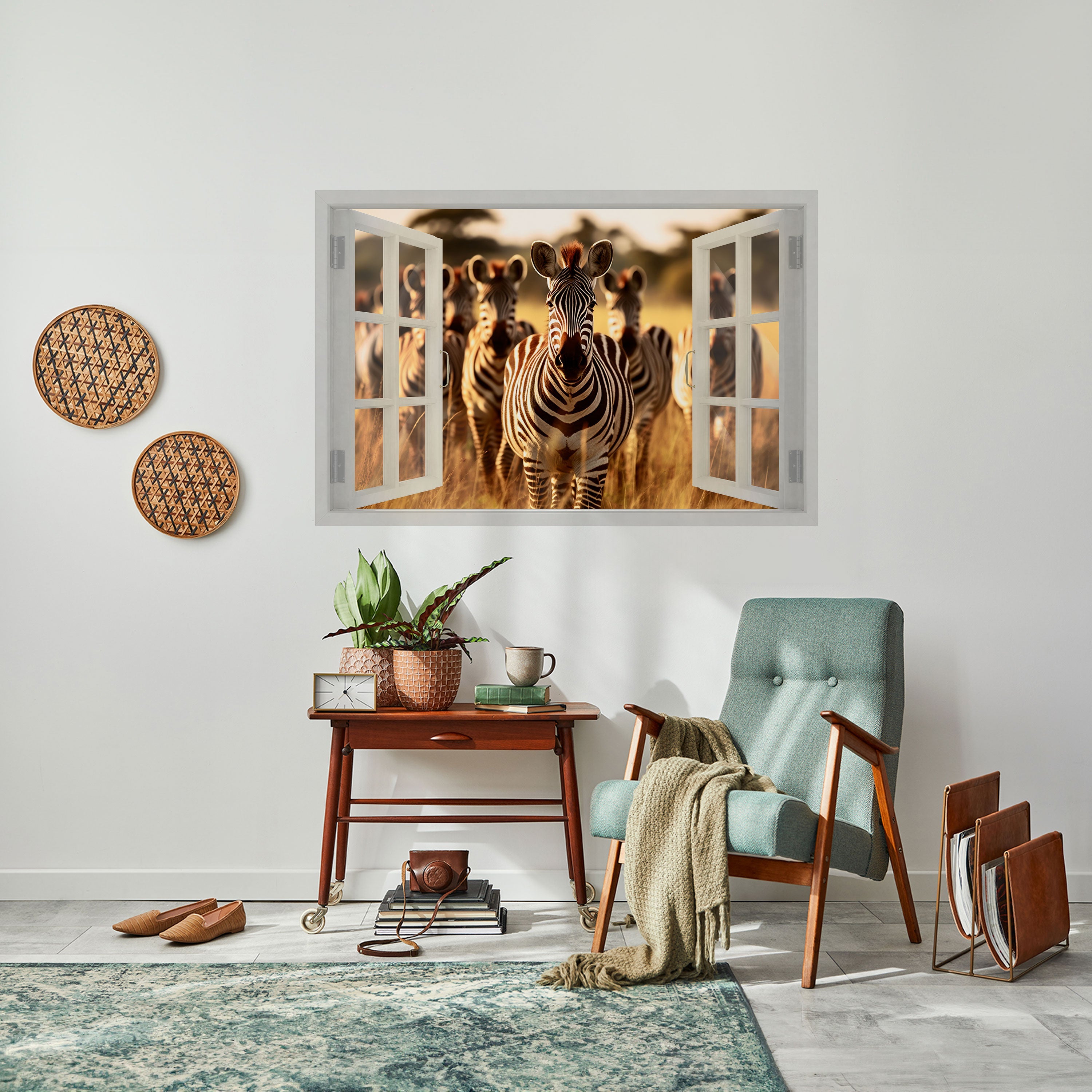 Horizontales Poster „Striped Serenade Outside“ zum Abziehen und Aufkleben