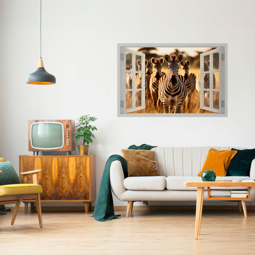 Horizontales Poster „Striped Serenade Outside“ zum Abziehen und Aufkleben