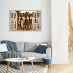 STRIPED SERENADE OUTSIDE Peel and Stick Horizontal Poster