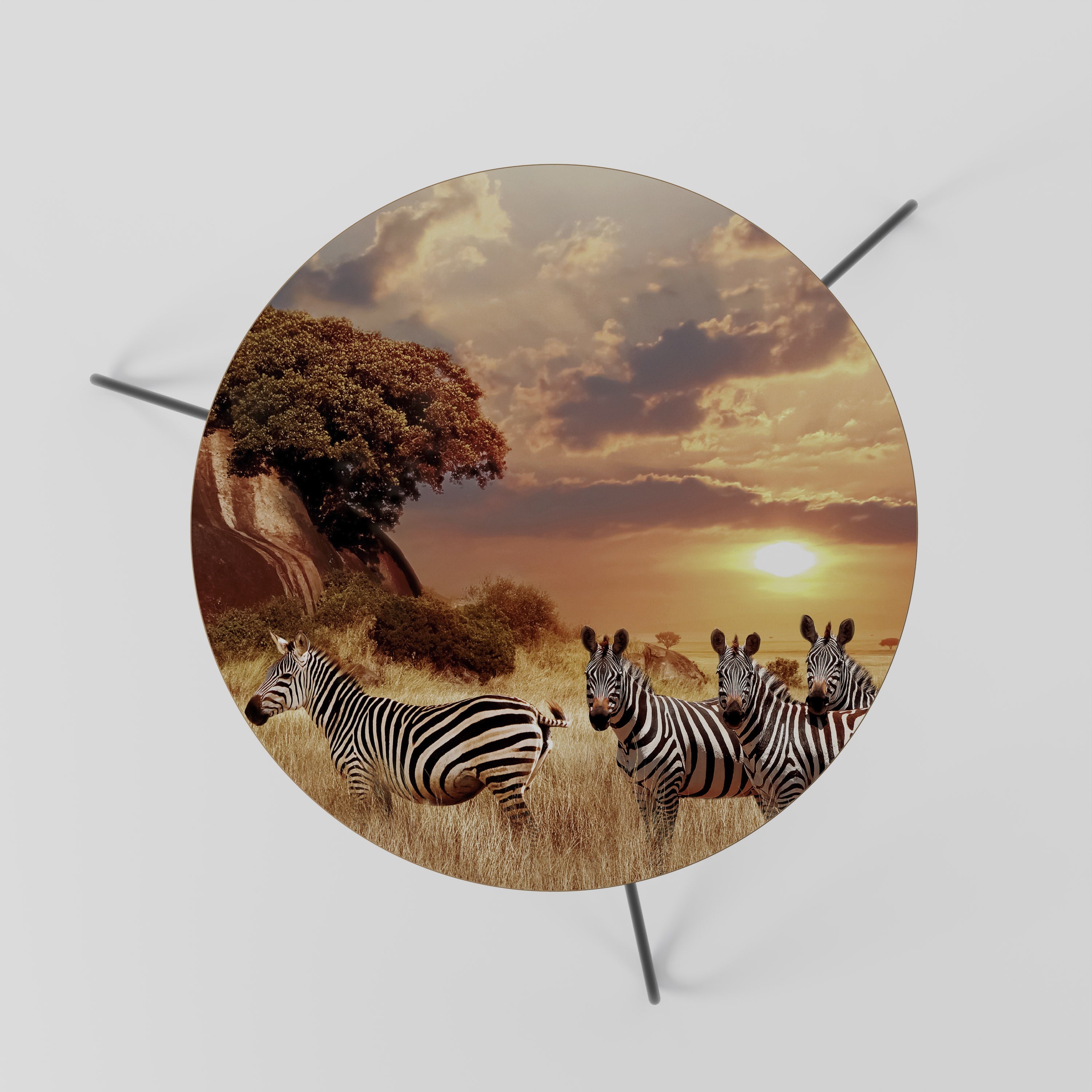ZEBRA SUNSET SERENADE Couchtisch 60