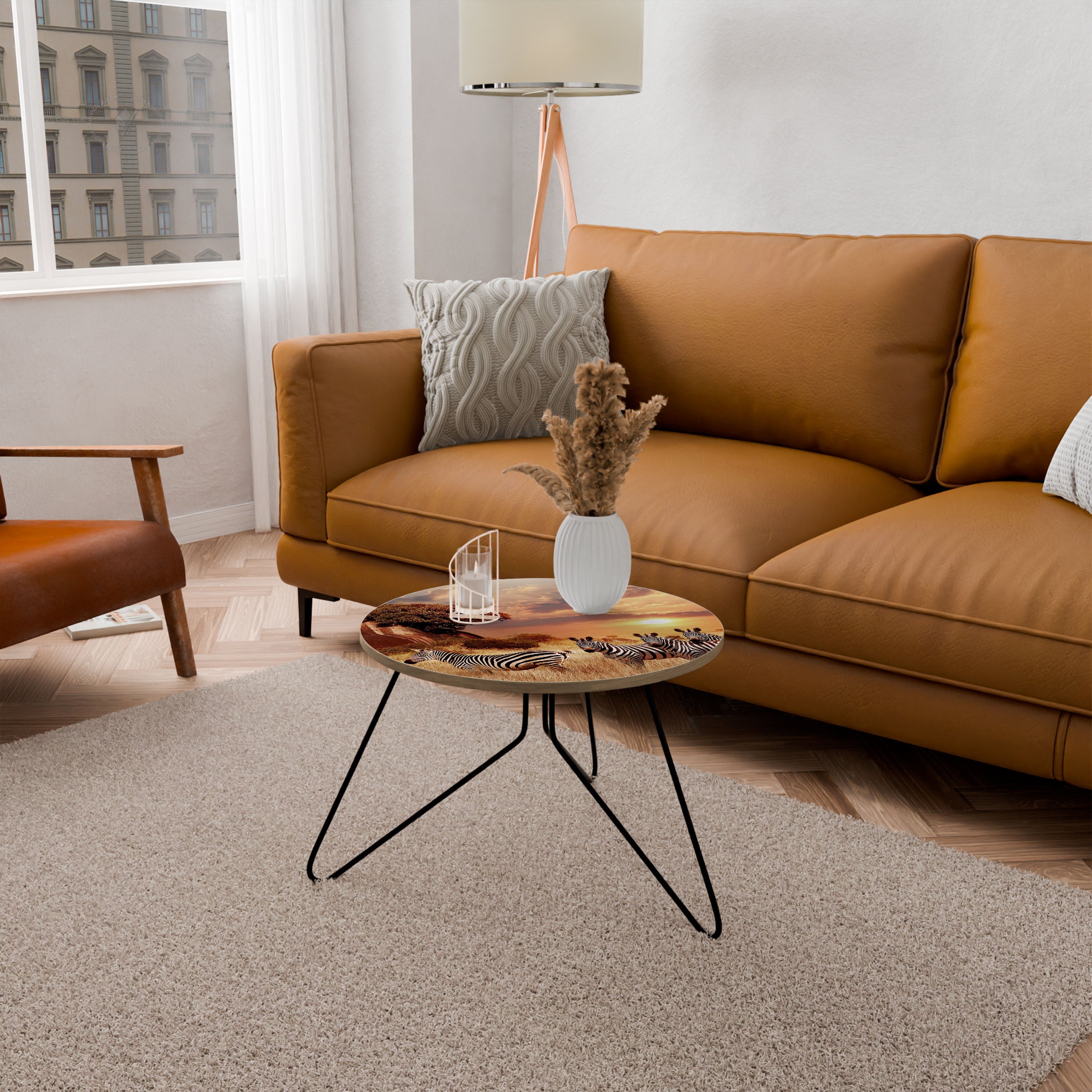 ZEBRA SUNSET SERENADE Couchtisch 60