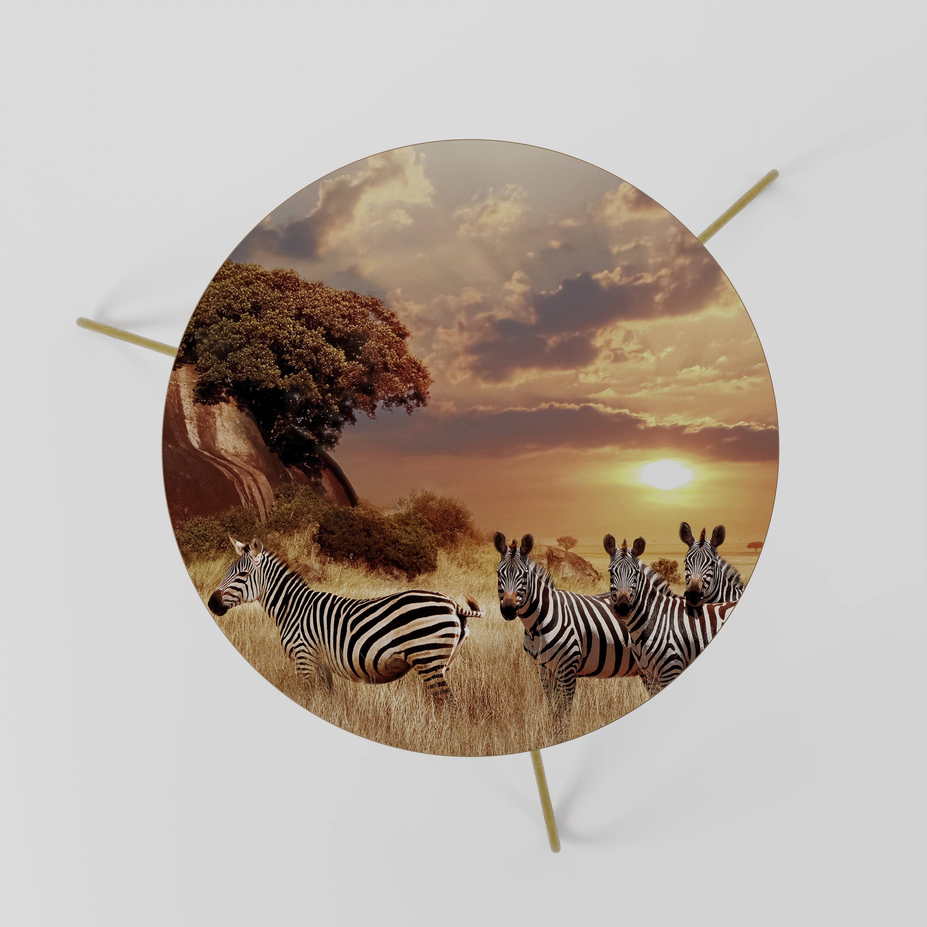 ZEBRA SUNSET SERENADE Couchtisch 60