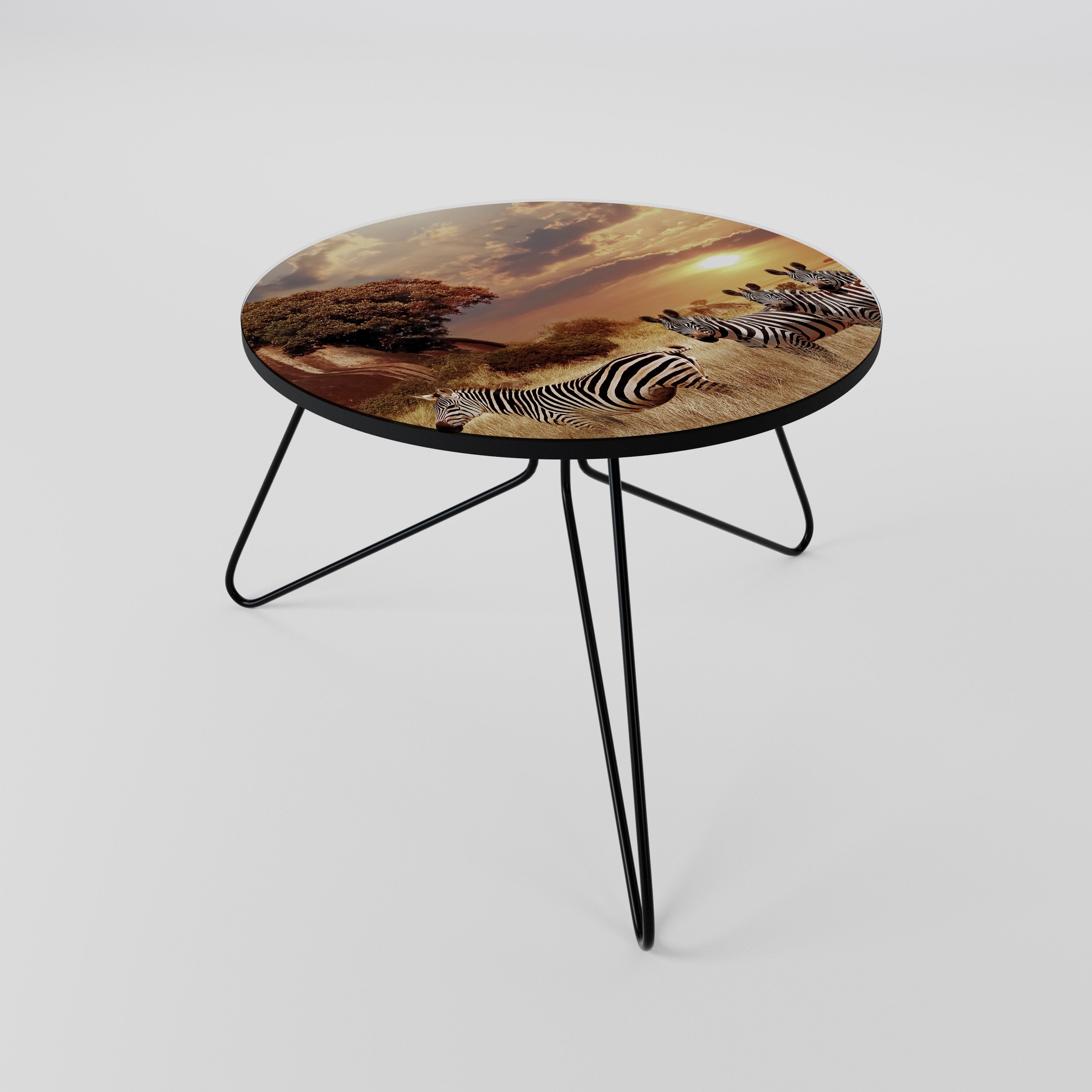 ZEBRA SUNSET SERENADE Couchtisch 60