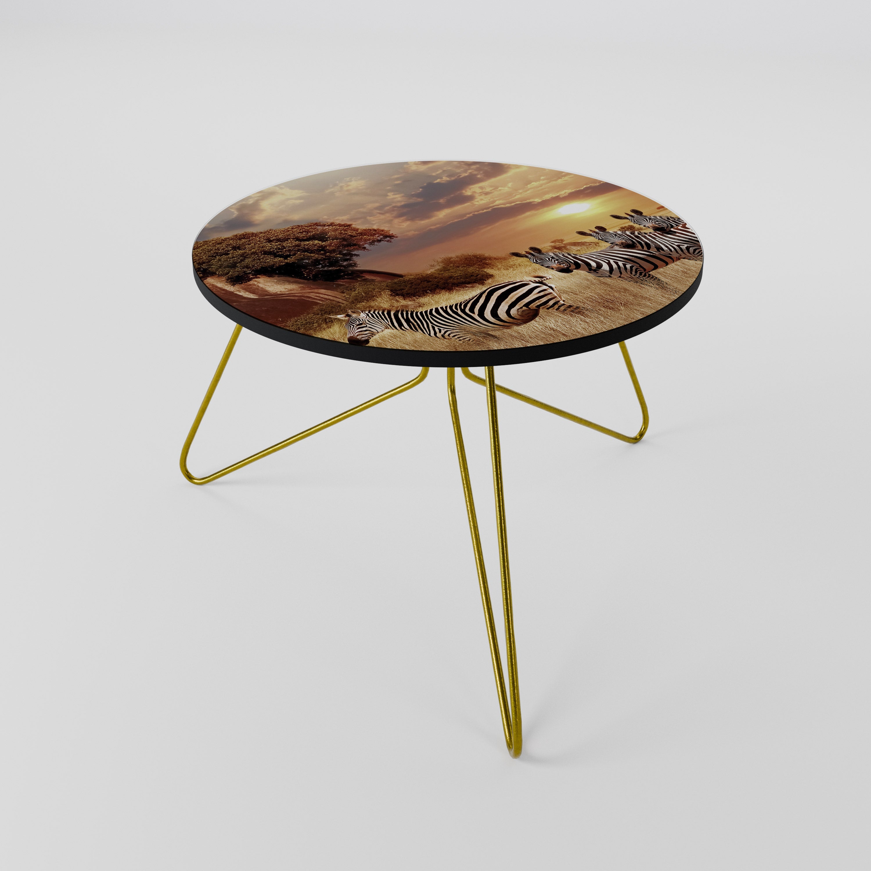 ZEBRA SUNSET SERENADE Couchtisch 60