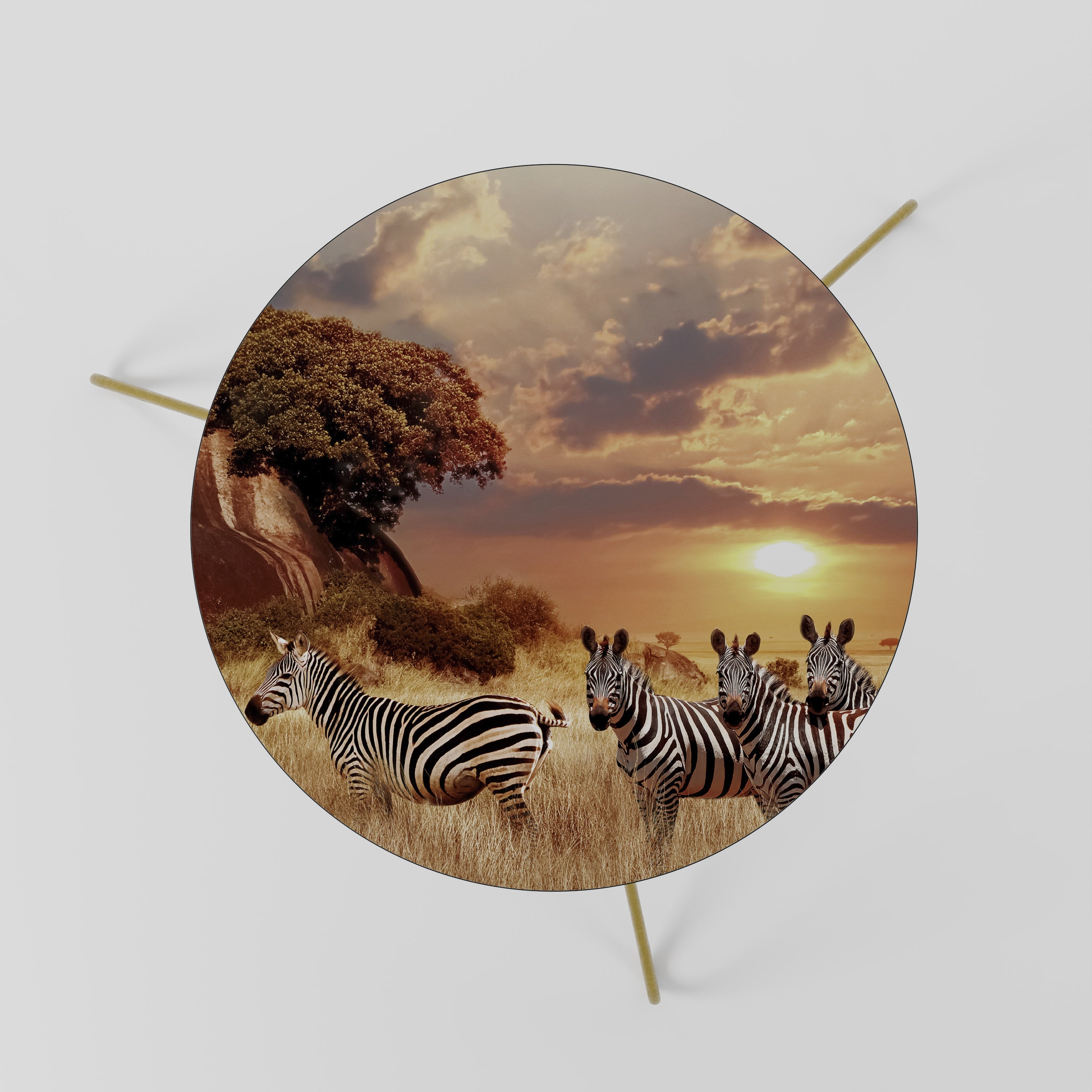 ZEBRA SUNSET SERENADE Couchtisch 60