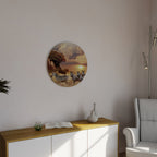 ZEBRA SUNSET SERENADE Runde Wanddekoration Ø 69 cm