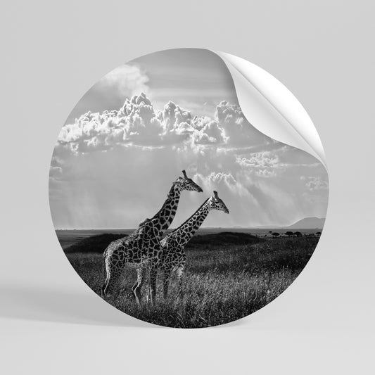 ELEGANT HEIGHTS UNVEILED Runder Wandsticker zum Abziehen und Aufkleben
