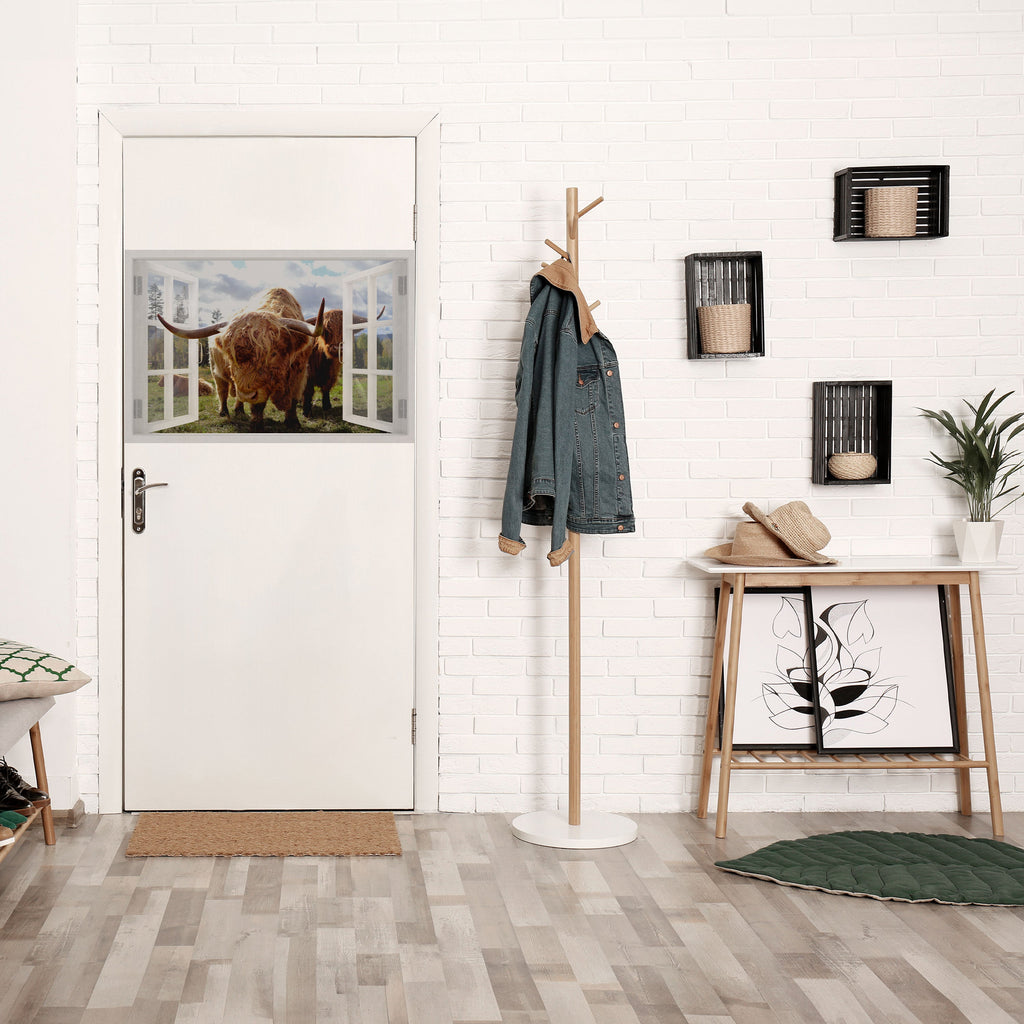 BOVINE WINDOW VISTA Horizontales Poster zum Abziehen und Aufkleben