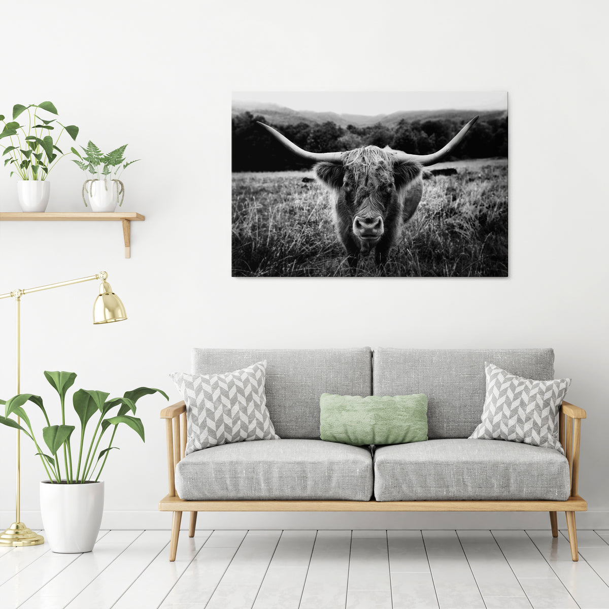 HORNED HERO IN FOCUS Horizontal Canvas Print