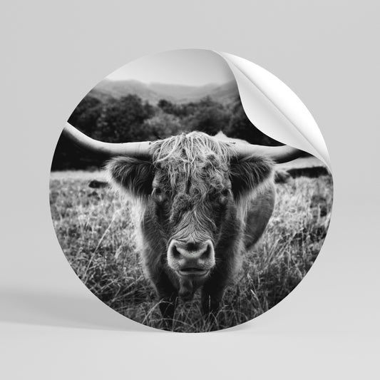 HORNED HERO IN FOCUS Runder Wandsticker zum Abziehen und Aufkleben