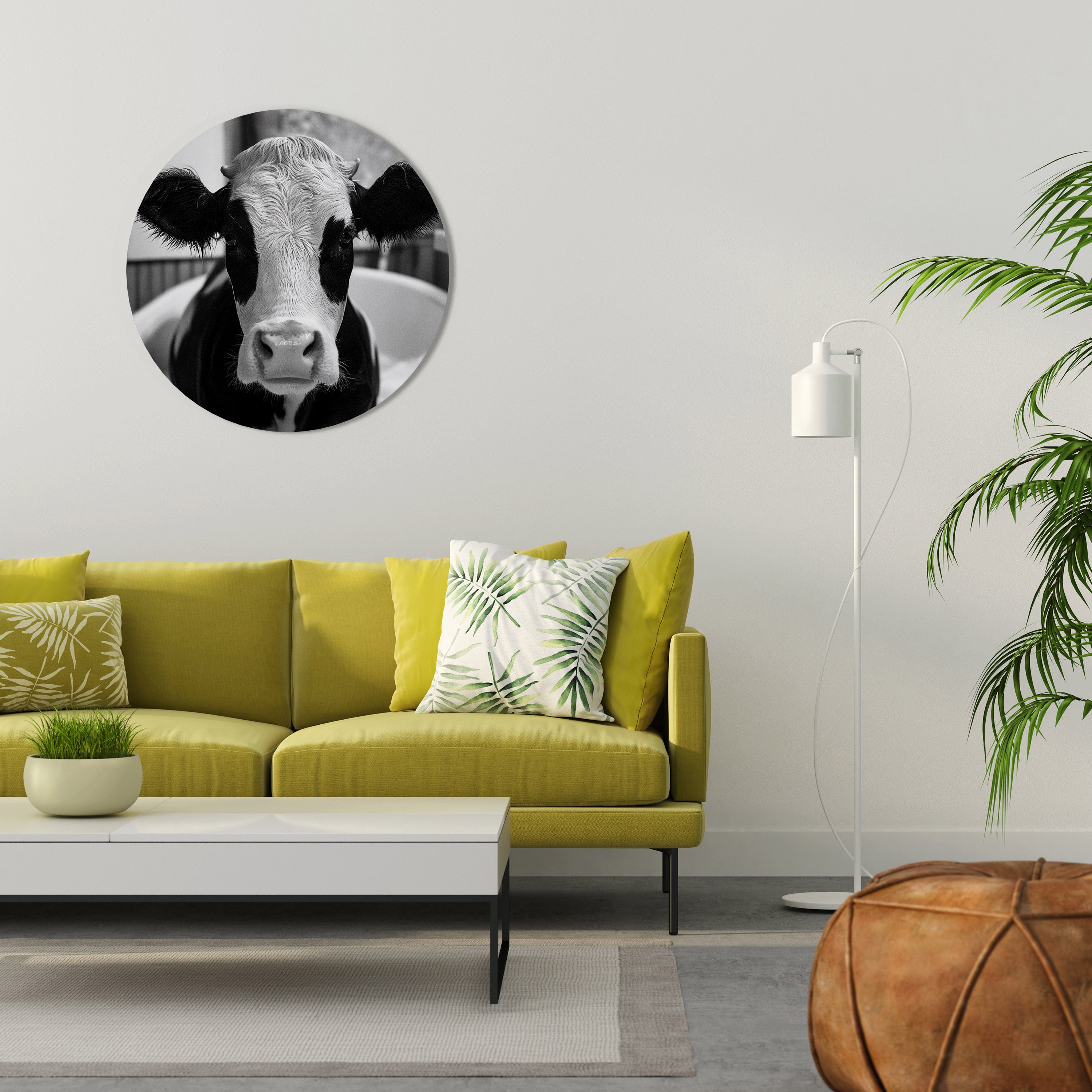 MONOCHROME MOOOD Runde Wandkunst