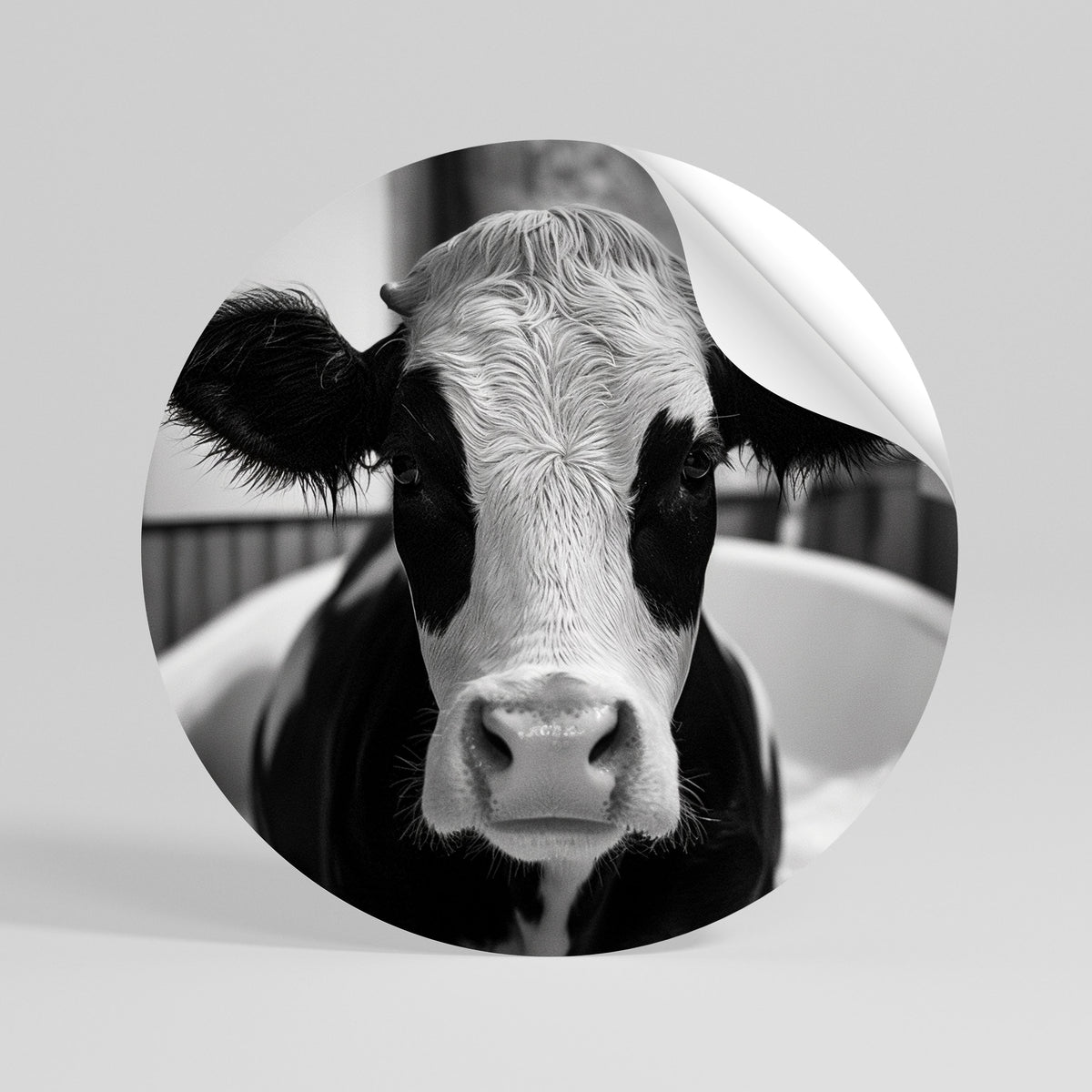 MONOCHROME MOOOD Runder Wandsticker zum Abziehen und Aufkleben