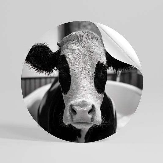 MONOCHROME MOOOD Peel and Stick Round Sticker