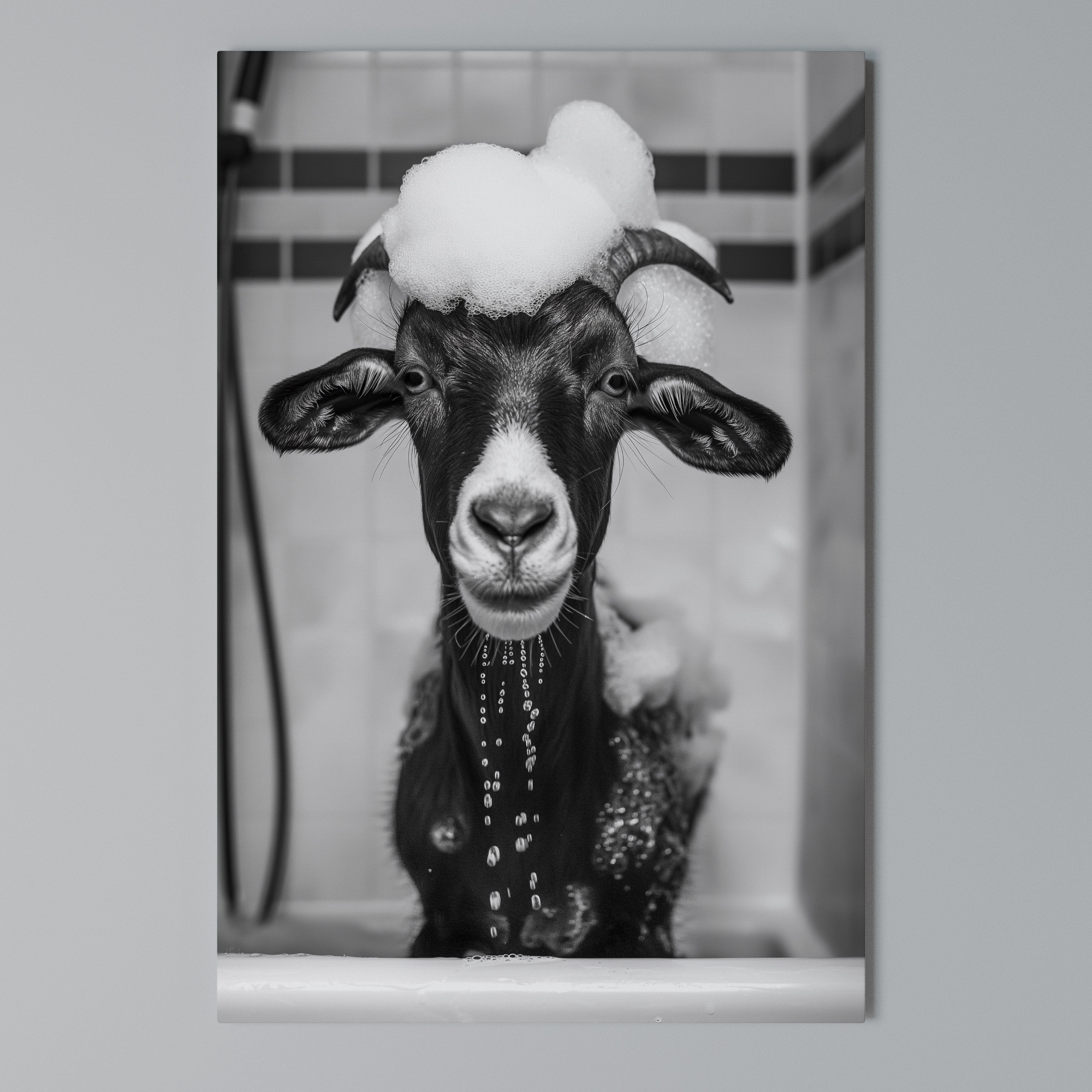 BUBBLE-BATHED BLISS Vertical Canvas Print